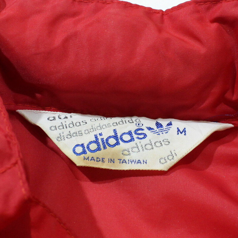 80s アディダス adidas ナイロンジャケット 古着 ★ 表記Mサイズ ビッグサイズ オーバーサイズ レッド