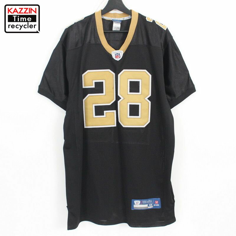 00s NFL リーボック Reebok ニューオーリンズ・セインツ ゲームジャージ ユニフォーム アメフト 古着 ★ メンズ XL~サイズ相当 ビッグサイズ オーバーサイズ ブラック