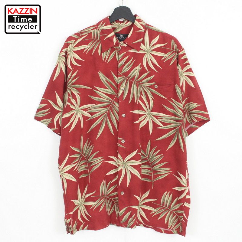 【220525】90年代 ハワイアンシャツ 赤 大きいサイズ 中古品 USED