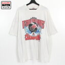 90s NHL ヘインズ Hanes デトロイト・レッドウィングス スタンレーカップ CHAMPIONS 半袖Tシャツ ホッケー 古着 ★ 表記XXLサイズ ビッグサイズ オーバーサイズ ホワイト