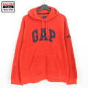 00s ギャップ GAP フリース パーカー 古着 ★ 表記XLサイズ ビッグサイズ オーバーサイズ レッド