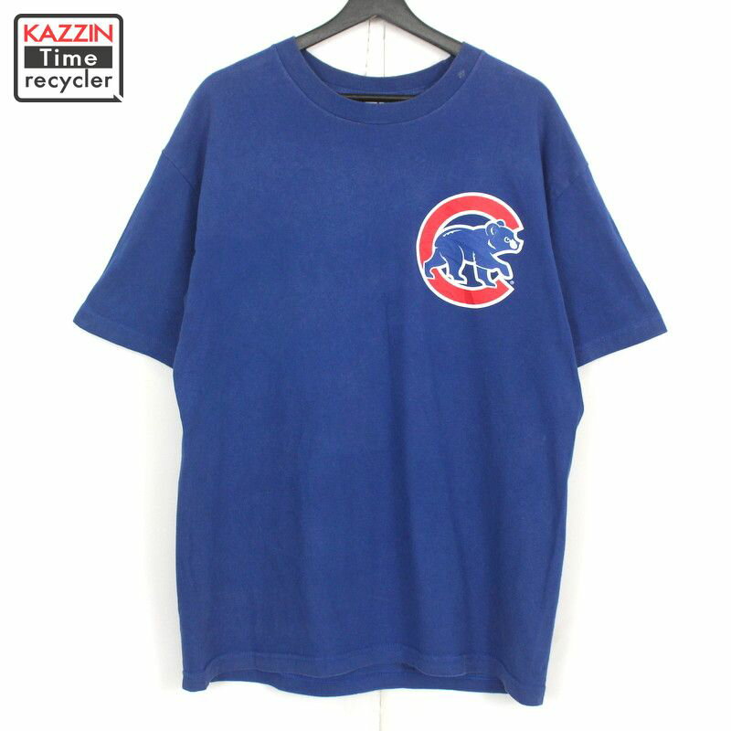 00s MLB マジェスティック majestic シカゴ・カブス アラミス・ラミレス 半袖Tシャツ 古着 ★ メンズ Lサイズ相当 ブルー
