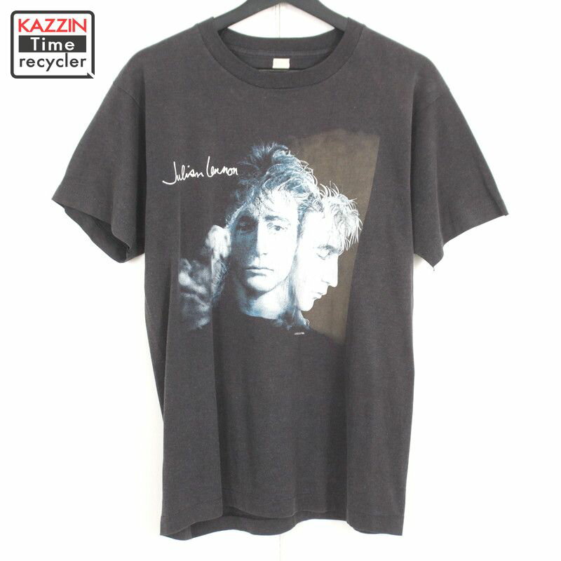 80s USA製 ジュリアン・レノン Julian Lennon SCREEN STARS バンドTシャツ 古着 ★ メンズ 表記Lサイズ ブラック