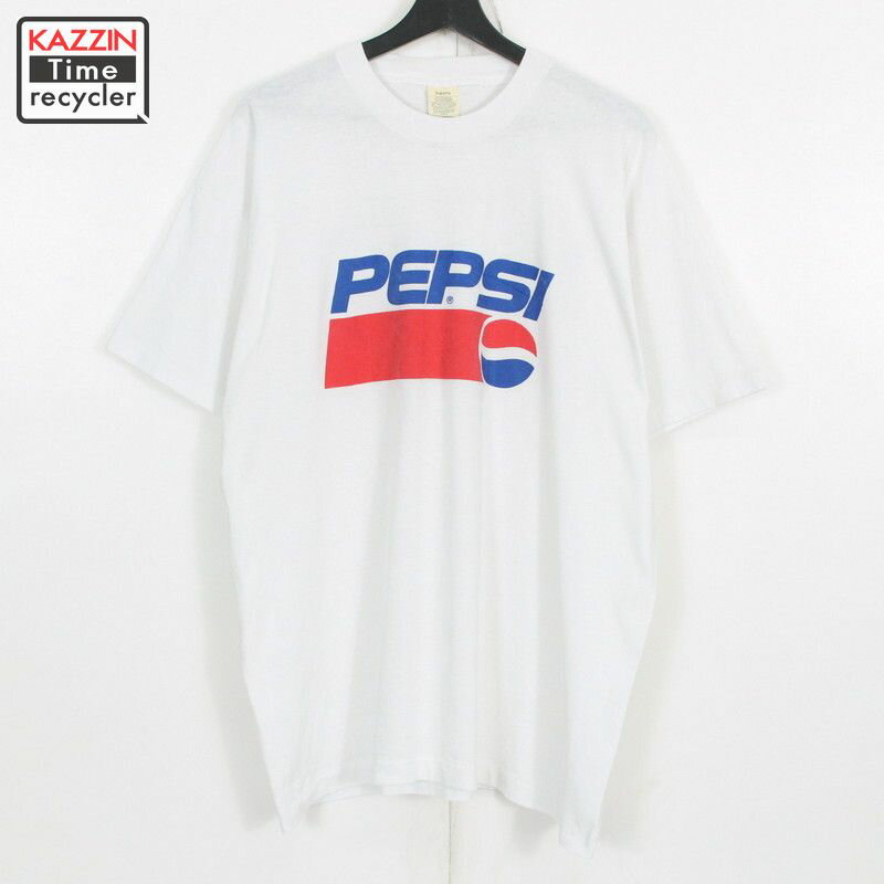 P10倍! 90s SCREEN STARS ペプシ PEPSI 半袖Tシャツ 古着 ★ メンズ 表記XLサイズ ホワイト