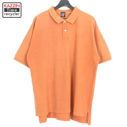 ギャップ ポロシャツ メンズ 90s ギャップ GAP 無地 鹿の子 半袖ポロシャツ 古着 ★ メンズ 表記XLサイズ ブラウン