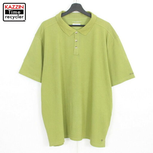 00s コロンビア Columbia 無地 半袖ポロシャツ 古着 ★ メンズ 表記XXLサイズ ライトグリーン 00s コロンビア Columbia 無地 半袖ポロシャツ 古着 ★ メンズ 表記XXLサイズ ライトグリーン