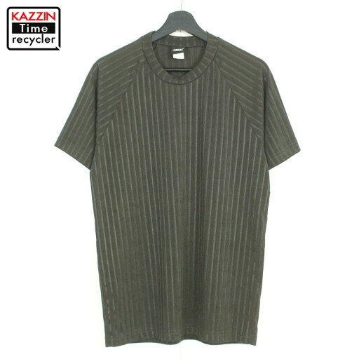 80s USA製 ストライプ柄 半袖Tシャツ 古着 ★ メンズ 表記XLサイズ カーキ 80s USA製 ストライプ柄 半袖Tシャツ 古着 ★ メンズ 表記XLサイズ カーキ