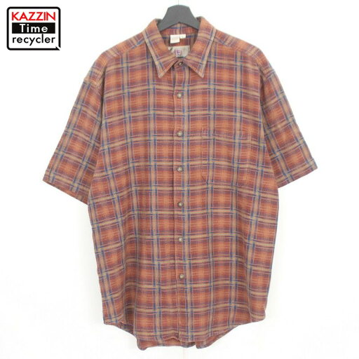 90s ザテリトリーアヘッド THE TERRITORY AHEAD 半袖シャツ 古着 ★ メンズ 表記XLサイズ 朱色 90s ザテリトリーアヘッド THE TERRITORY AHEAD 半袖シャツ 古着 ★ メンズ 表記XLサイズ 朱色
