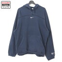 00s ナイキ NIKE レア スウェット パーカー 古着 ★ メンズ 表記Lサイズ ネイビー(4)
