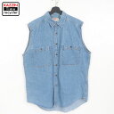 90s リーバイス Levi's シャツ デニム タンクトップ 古着 ★ メンズ 表記Lサイズ ブルー