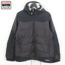 00s パタゴニア patagonia 無地 パフライダー フード付き リップストップ パデットジャケット 古着 ★ レディース 表記Lサイズ ブラック