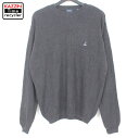 90s ヴィンテージ アイゾッド IZOD コットン ニットセーター 古着 ★ メンズ 表記Mサイズ チャコールグレー(4)