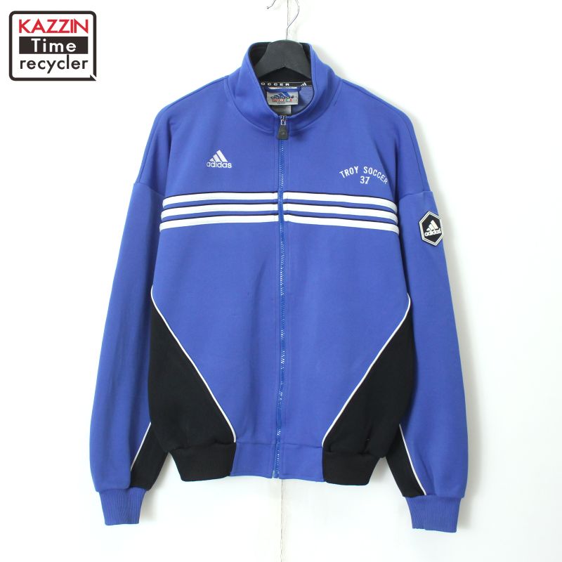 P10倍! 90s ヴィンテージ アディダス adidas トラックジャケット 古着 ★ メンズ 表記Sサイズ ブルー