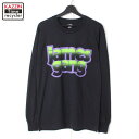 DEADSTOCK 90s USA製 ヴィンテージ ジェイムス ギャング JAMES GANG SCREEN STARS 両面プリント ロンT バンドTシャツ 古着 ★ メンズ 表記Lサイズ ブラック