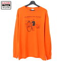00s GILDAN 自転車 プリント 長袖Tシャツ 古着 ★ メンズ 表記XLサイズ オレンジ