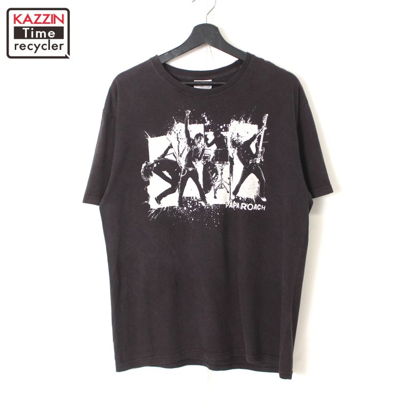 00s パパ ローチ PAPA ROACH Hanes バンドTシャツ 古着 ★ メンズ 表記Mサイズ ブラック