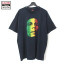 P10倍! 90s ヴィンテージ ボブマーリー Bob Marley ZION レゲエ バンドTシャツ 古着 ★ メンズ XL~サイズ相当 ビッグサイズ オーバーサイズ ブラック(4)