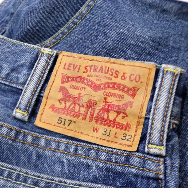 00s リーバイス Levi's 517 ブーツカット デニムパンツ 古着 ★ メンズ Lサイズ相当 ブルー
