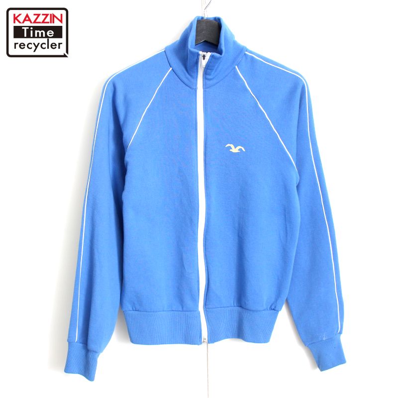 80s USA製 ヴィンテージ ラングラー Wrangler スウェット トラック ジャケット 古着 ★ レディース 表記Lサイズ ブルー