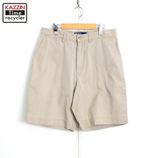 90s ヴィンテージ ラルフローレン RALPH LAUREN ノータック チノ ショートパンツ 古着 ★ メンズ Sサイズ相当 ベージュ 90s ヴィンテージ ラルフローレン RALPH LAUREN ノータック チノ ショートパンツ 古着 ★ メンズ Sサイズ相当 ベージュ