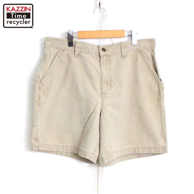 楽天Vintage古着屋 KAZZINTimerecycler00s エディー・バウアー Eddie Bauer ダック ショートパンツ 古着 ★ メンズ Lサイズ相当 ベージュ