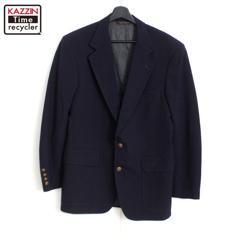 P5倍! 90s USA製 ヴィンテージ THE J PETERMAN CO 紺ブレ テーラードジャケット 古着 ★ メンズ 表記38Rサイズ ネイビー