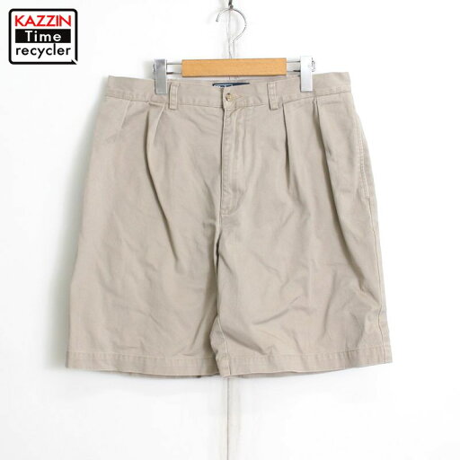90s ヴィンテージ ラルフローレン RALPH LAUREN 2タック チノ ショートパンツ 古着 ★ メンズ Lサイズ相当 ベージュ 90s ヴィンテージ ラルフローレン RALPH LAUREN 2タック チノ ショートパンツ 古着 ★ メンズ Lサイズ相当 ベージュ