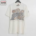 90s USA製 ヴィンテージ アニマル 半袖Tシャツ 古着 ★ メンズ 表記Lサイズ ホワイト(4)
