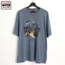 P5倍! 90s USA製 ヴィンテージ Disney ディズニー STARWARS スターウォーズ エピソード1 半袖Tシャツ 古着 ★ メンズ 表記XLサイズ ブルー