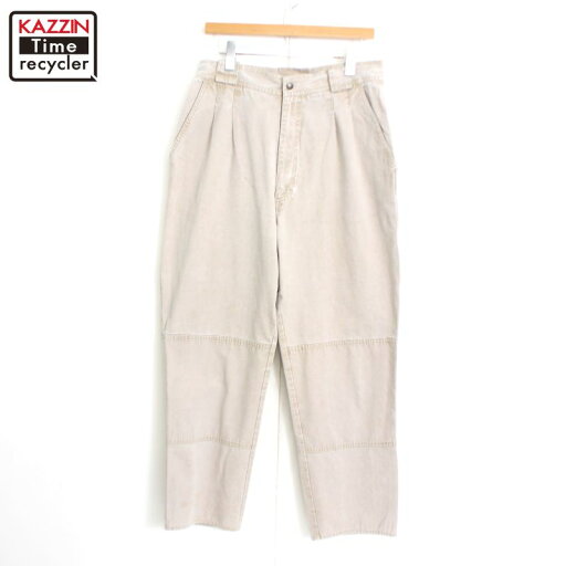 90s ヴィンテージ カベラス Cabelas 2タック ダブルニー パンツ 古着 ★ レディース 表記14サイズ ベージュ 90s ヴィンテージ カベラス Cabelas 2タック ダブルニー パンツ 古着 ★ レディース 表記14サイズ ベージュ
