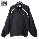 00s アディダス adidas フルジップ ナイロンジャケット 古着 ★ メンズ 表記Lサイズ ブラック