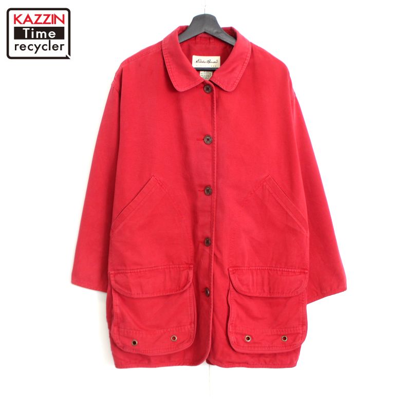 P5倍! 90s ヴィンテージ エディー・バウアー Eddie Bauer ハンティングジャケット 古着 ★ レディース 表記Mサイズ レッド