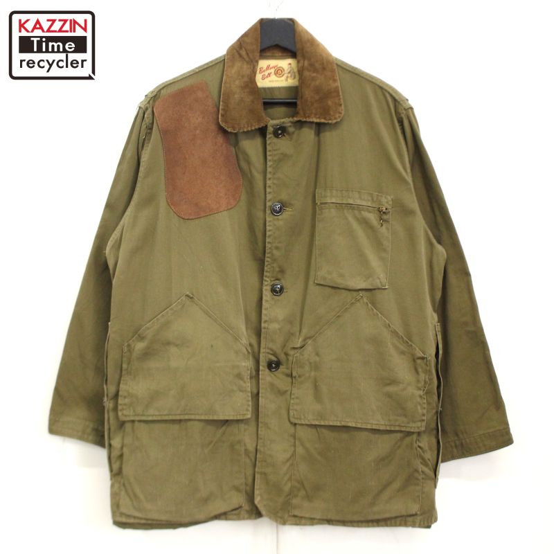 50s ~60s ヴィンテージ BullseyeBill 襟コーデュロイ コットン ハンティングジャケット 古着 ★ メンズ XLサイズ相当 ビッグサイズ オーバーサイズ カーキCondition 状態コンディション追記全体 : スレ・色あせ前身頃 : 汚れ内側・裏地 : ダメージ※記載しきれない微細な汚れやダメージがある場合がございます。あくまで古着であるということを理解頂いたうえ、ご検討くださいませ。Detail 詳細年代50年代 50s ブランドBullseyeBillカラーカーキ素材コットンジッパーRAPIDSize サイズ着用感メンズXLサイズ相当実寸肩幅 : 48 cm 身幅 : 62 cm 着丈 : 80 cm袖丈 : 57 cm ※丁寧に計測していますが若干の誤差はご了承下さい。※採寸は弊社独自の場所で計測しております。※特に着丈に関しましては、前身頃襟元よりの計測となっておりますのでご注意ください。 詳しくはサイズガイドをご覧ください。→→メンズ ハンティングジャケットの他の商品を見る→→BIGサイズの他の商品を見る"