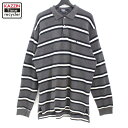 90s ヴィンテージ ラルフローレン RALPH LAUREN マルチボーダー柄 長袖ポロシャツ 古着 ★ メンズ 表記Lサイズ グレー・ブラック(4)