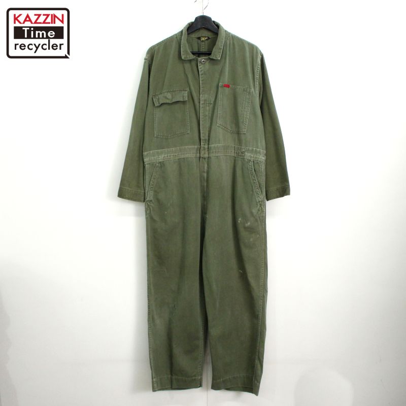 60s ヴィンテージ BIG SMITH つなぎ 古着 ★ メンズ Lサイズ相当 カーキ