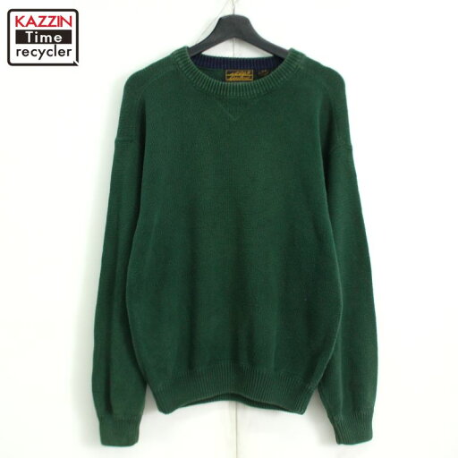 90s ヴィンテージ エディー・バウアー Eddie Bauer 無地 ニットセーター 古着 ★ メンズ 表記Sサイズ グリーン 90s ヴィンテージ エディー・バウアー Eddie Bauer 無地 ニットセーター 古着 ★ メンズ 表記Sサイズ グリーン