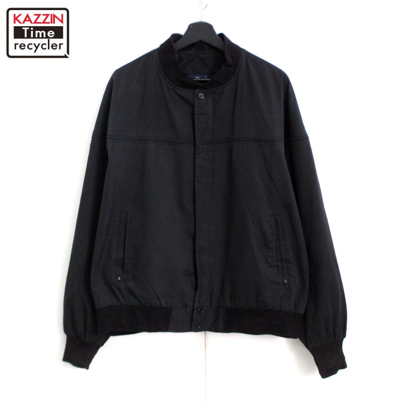 90s ヴィンテージ ParFour 無地 ダービー キャップショルダー ジャケット 古着 ★ メンズ 表記XLサイズ ブラック