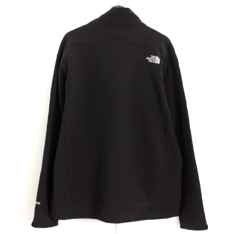 00s ノースフェイス THENORTHFACE ロゴ ソフトシェル フリースジャケット 古着 ★ メンズ 表記XLサイズ ブラック