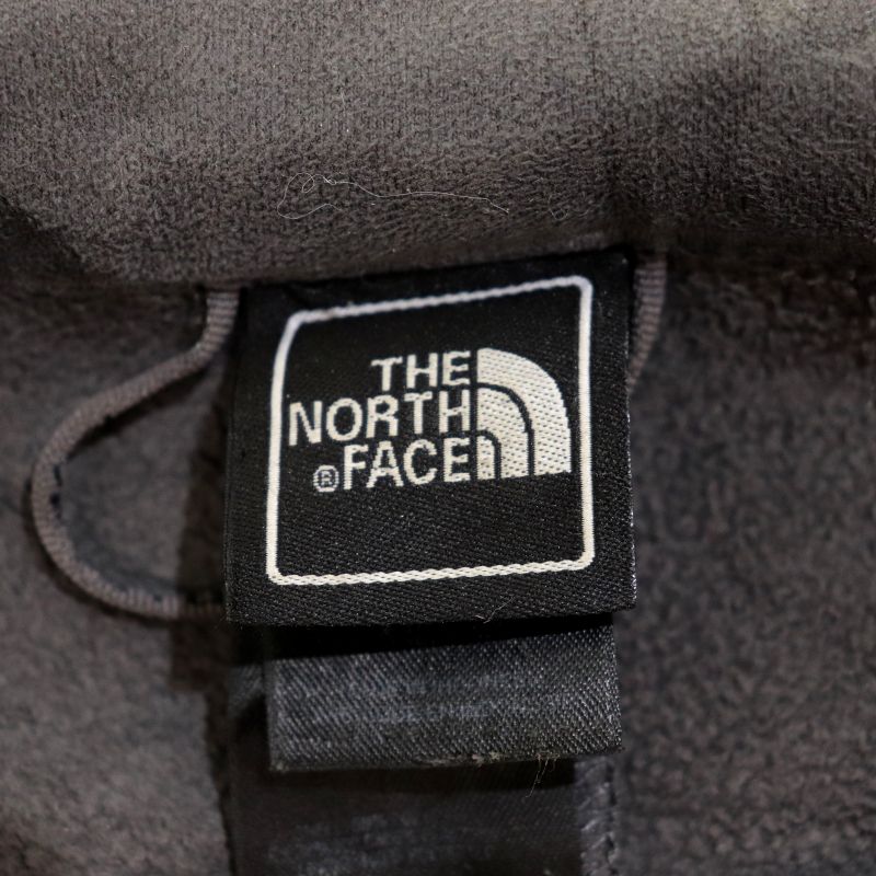 00s ノースフェイス THENORTHFACE ロゴ ソフトシェル フリースジャケット 古着 ★ メンズ 表記XLサイズ ブラック