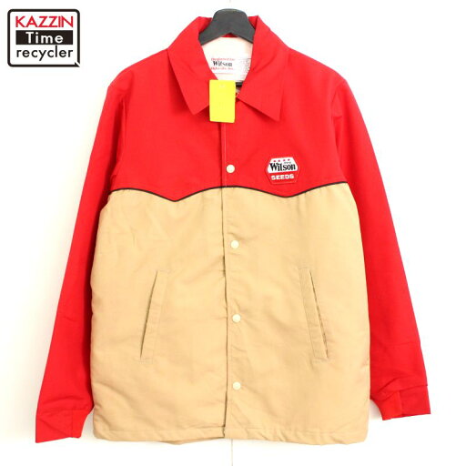DEADSTOCK 70s ヴィンテージ Wilson ウィルソン 2トーンカラー ブルゾン ジャケット 古着 ★ メンズ 表記Mサイズ レッド・ベージュ DEADSTOCK 70s ヴィンテージ Wilson ウィルソン 2トーンカラー ブルゾン ジャケット 古着 ★ メンズ 表記Mサイズ レッド・ベージュ