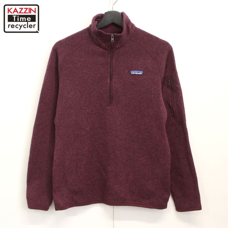 P10倍! 00s パタゴニア patagonia ハーフジップ プルオーバー ベターセーター フリース ジャケット 古着 ★ レディース 表記Mサイズ バーガンディ