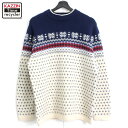 00s ランズエンド LANDS' END アーガイルチェック柄 ウール ニットセーター 古着 ★ レディース 表記L(14-16)サイズ ネイビー