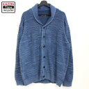 P10倍! 00s オービス ORVIS ネイティブ柄 ショールカラー ニットカーディガン 古着 ★ メンズ 表記XLサイズ ブルー