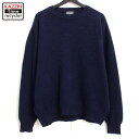 90s イギリス製 ヴィンテージ ランズエンド LANDS' END 無地 シェットランドウール ニットセーター 古着 ★ メンズ 表記XLサイズ ネイビー(4)