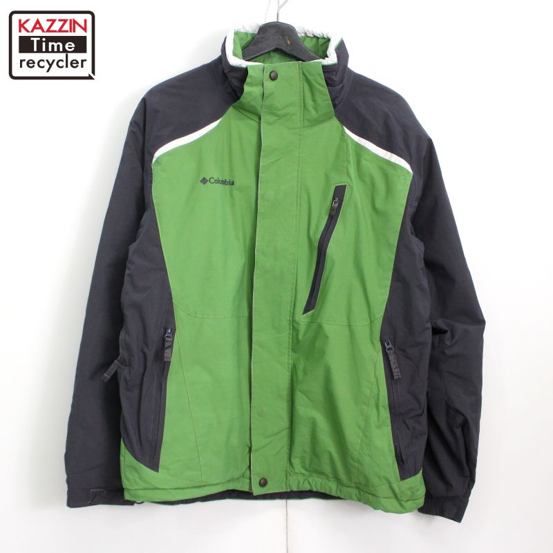 00s コロンビア Columbia 2トーン ナイロンジャケット 古着 ★ メンズ 表記Mサイズ グリーン