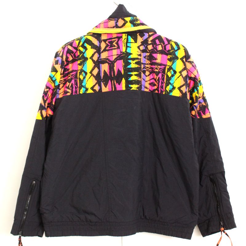 90s ヴィンテージ セントジョンズベイ STJOHN'SBAY ギミック ナイロンジャケット 古着 ★ レディース 表記Mサイズ ブラック