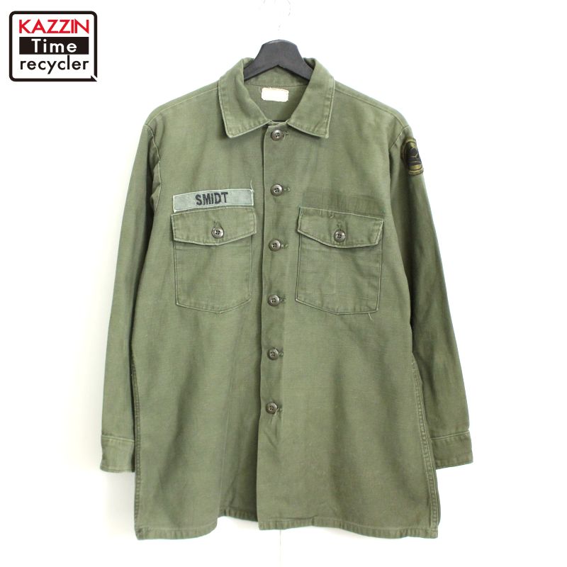 Rakuten - 70s USA製 ヴィンテージ U.S.ARMY ユーティリティ ミリタリーシャツ 古着 ★ メンズ Lサイズ相当 オリーブグリーン