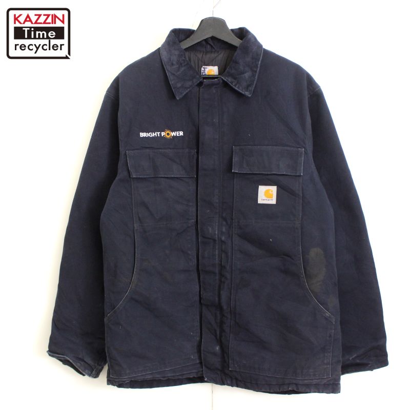 00s カーハート Carhartt DNY トラディショナルコート ダック ジャケット 古着 ★ メンズ 表記Mサイズ ネイビー