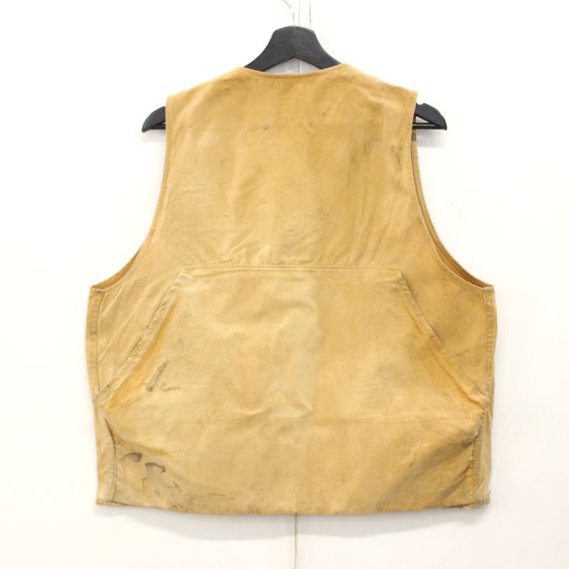 50s ヴィンテージ ダック ハンティングベスト 古着 ★ メンズ Lサイズ相当 ベージュ