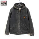 00s カーハート Carhartt 裏地ボア シエラジャケット ダック ジャケット 古着 ★ メンズ 表記Mサイズ ブラック(4)